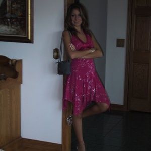 Sparkly Pink Halter Dress